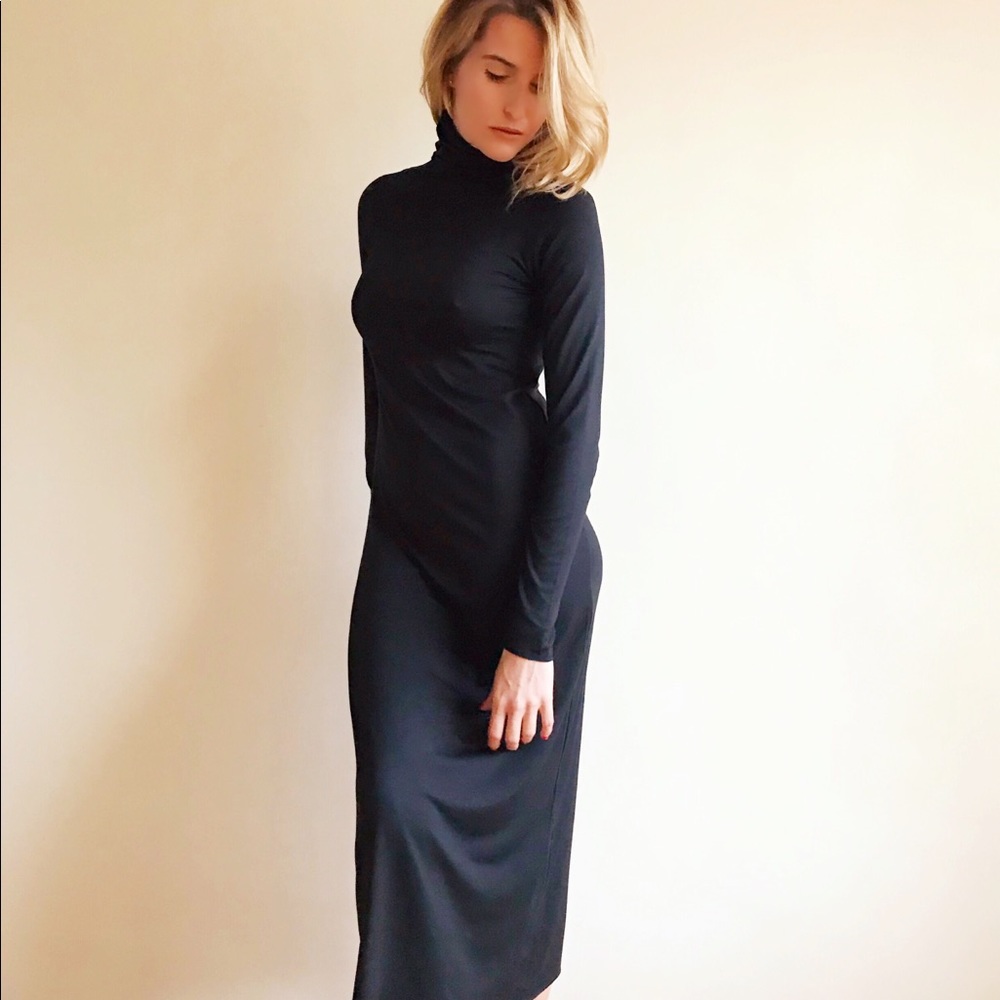 Fitted turtleneck dress